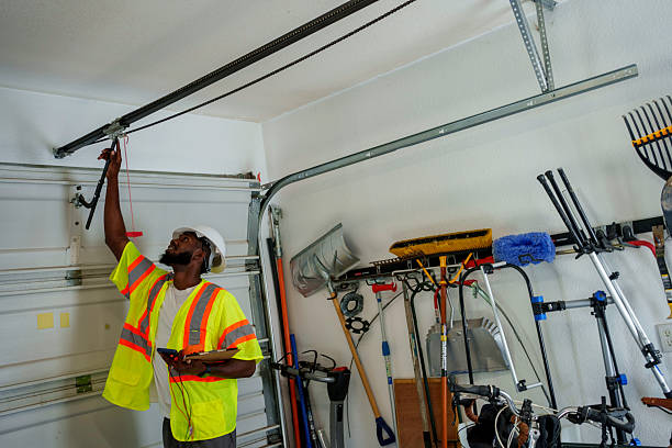 Professional Garage Door Panel Replacement technician working in Slayton, MN